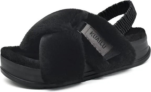 Womens fuzzy criss cross - criss, band