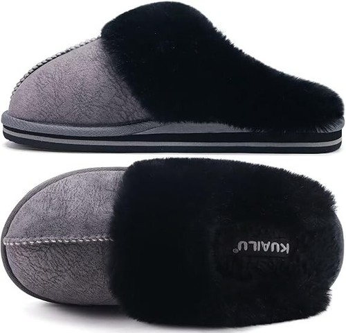 Women fluffy mule slippers - women's,