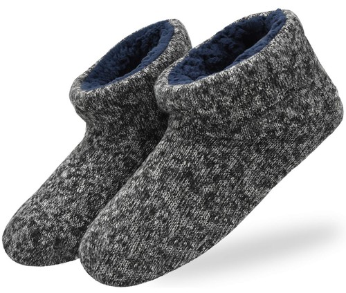Men knitted slipper boots - knitted,